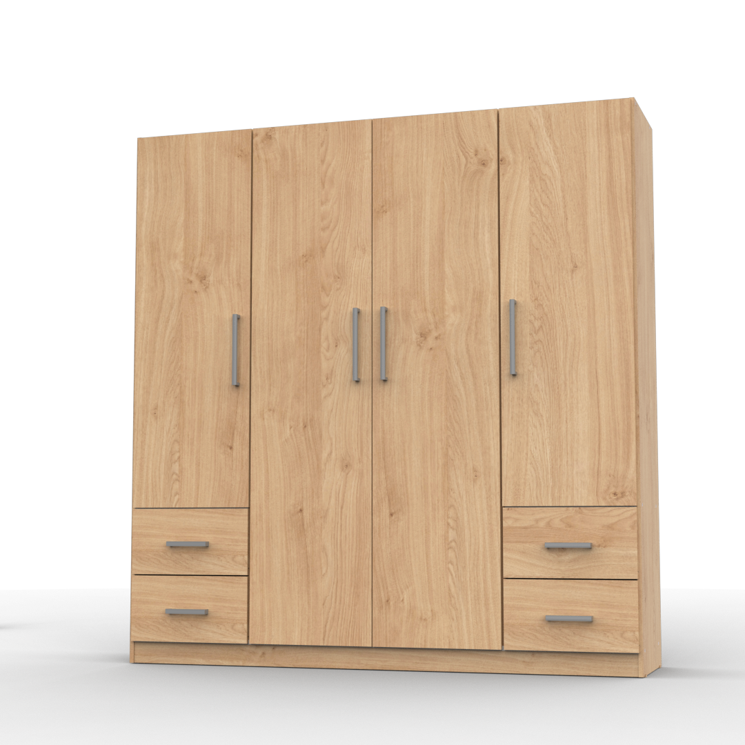 Placard 4 Puertas 173 cm Roble Kendal