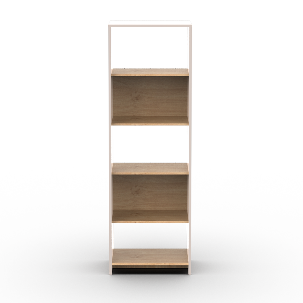 Biblioteca Niza 60 cm Gris Arcilla Roble Kendal