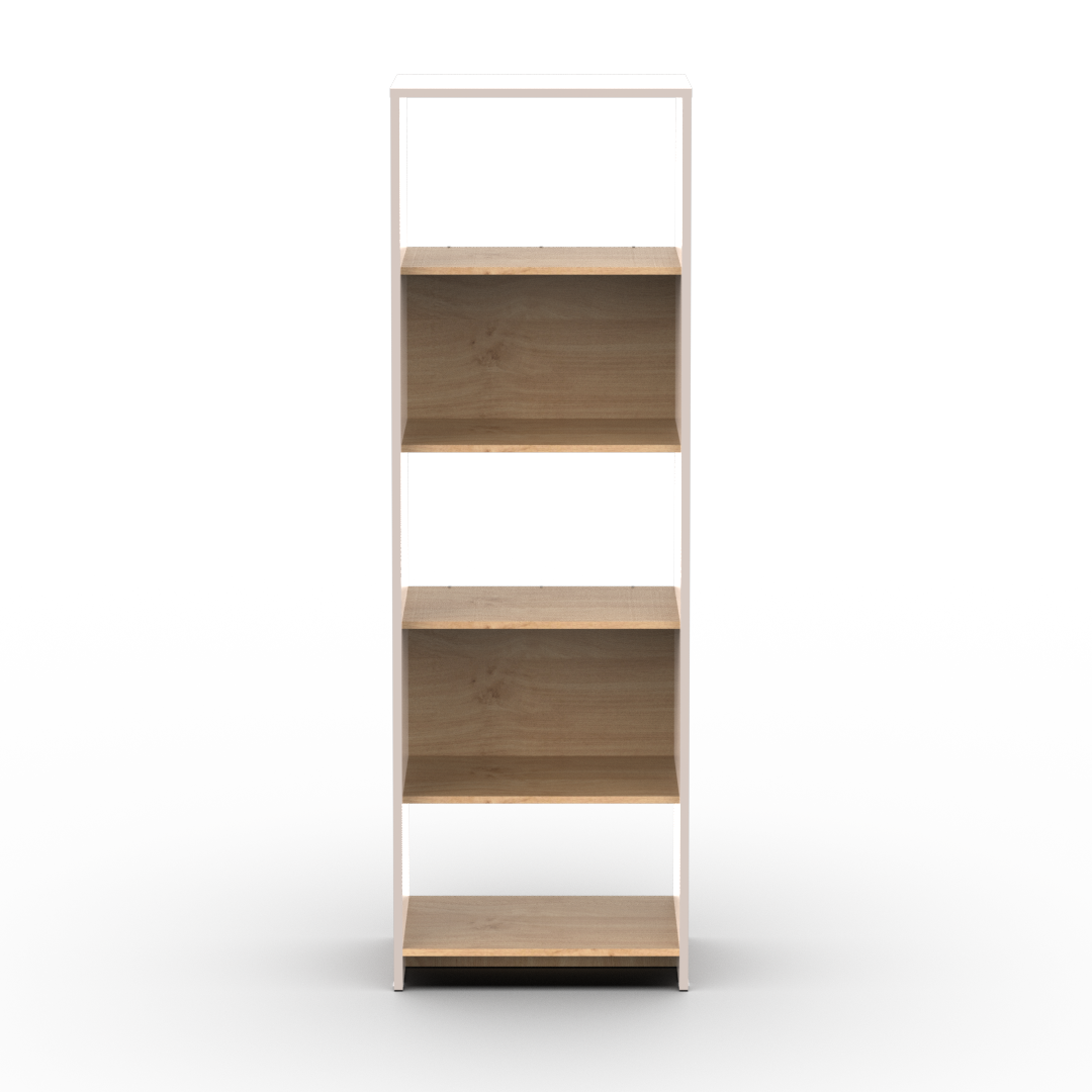 Biblioteca Niza 60 cm Gris Arcilla Roble Kendal