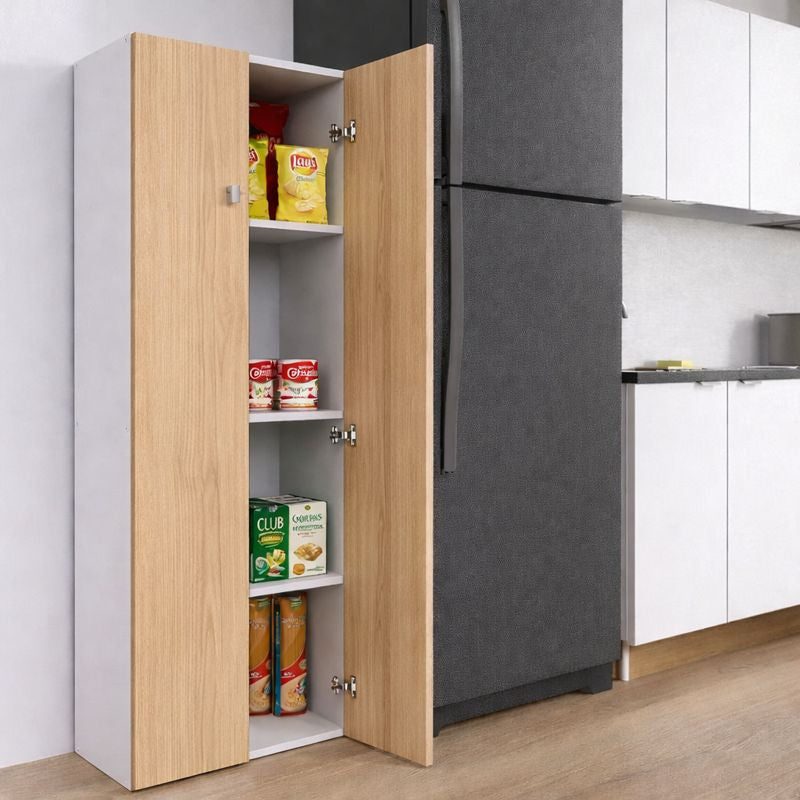 Despensero 2 Puertas 150 cm Blanco Roble Kendal