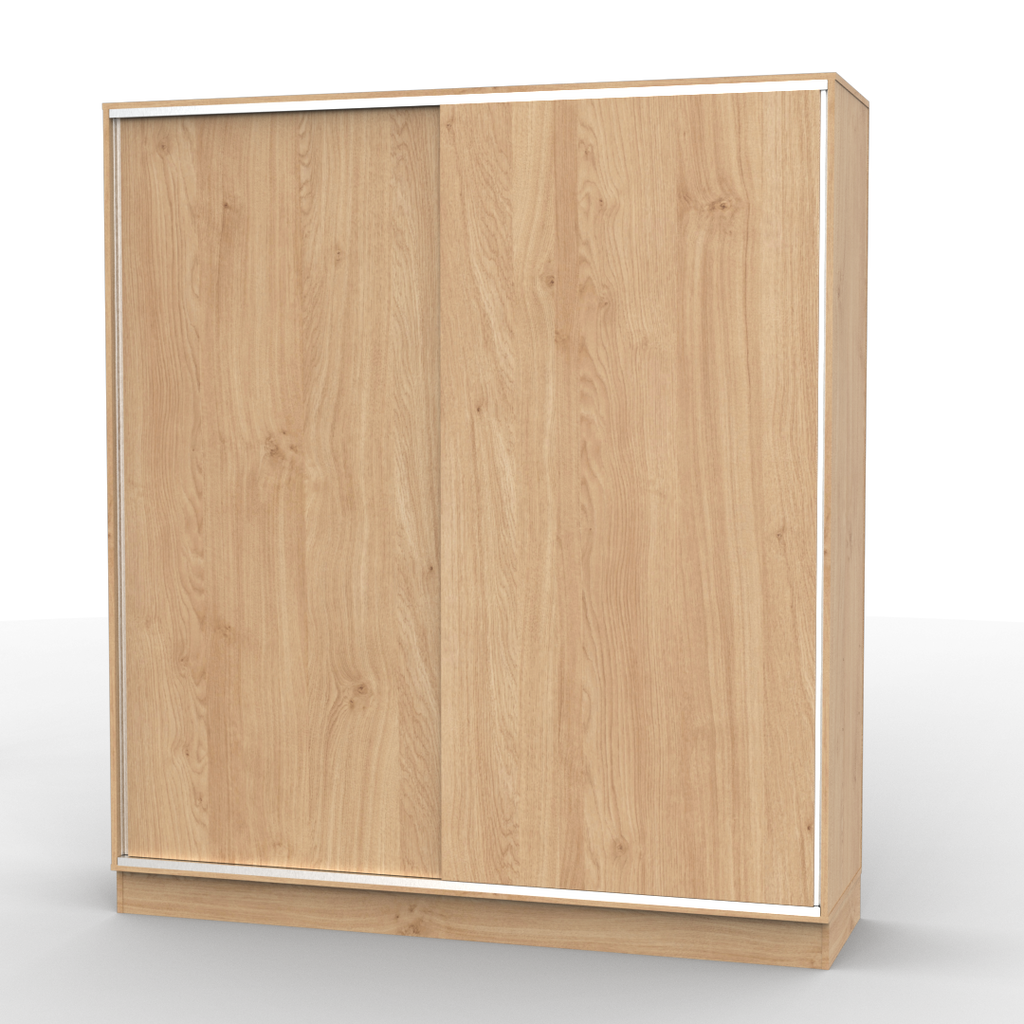 Placard Corredizo 180 cm con Zapatero Roble Kendal