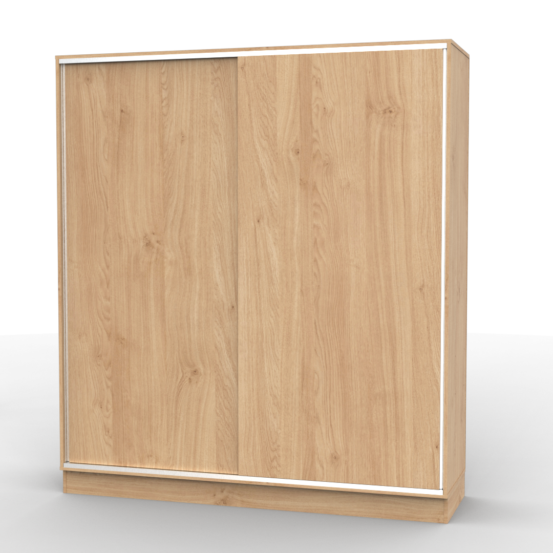 Placard Corredizo 180 cm con Zapatero Roble Kendal