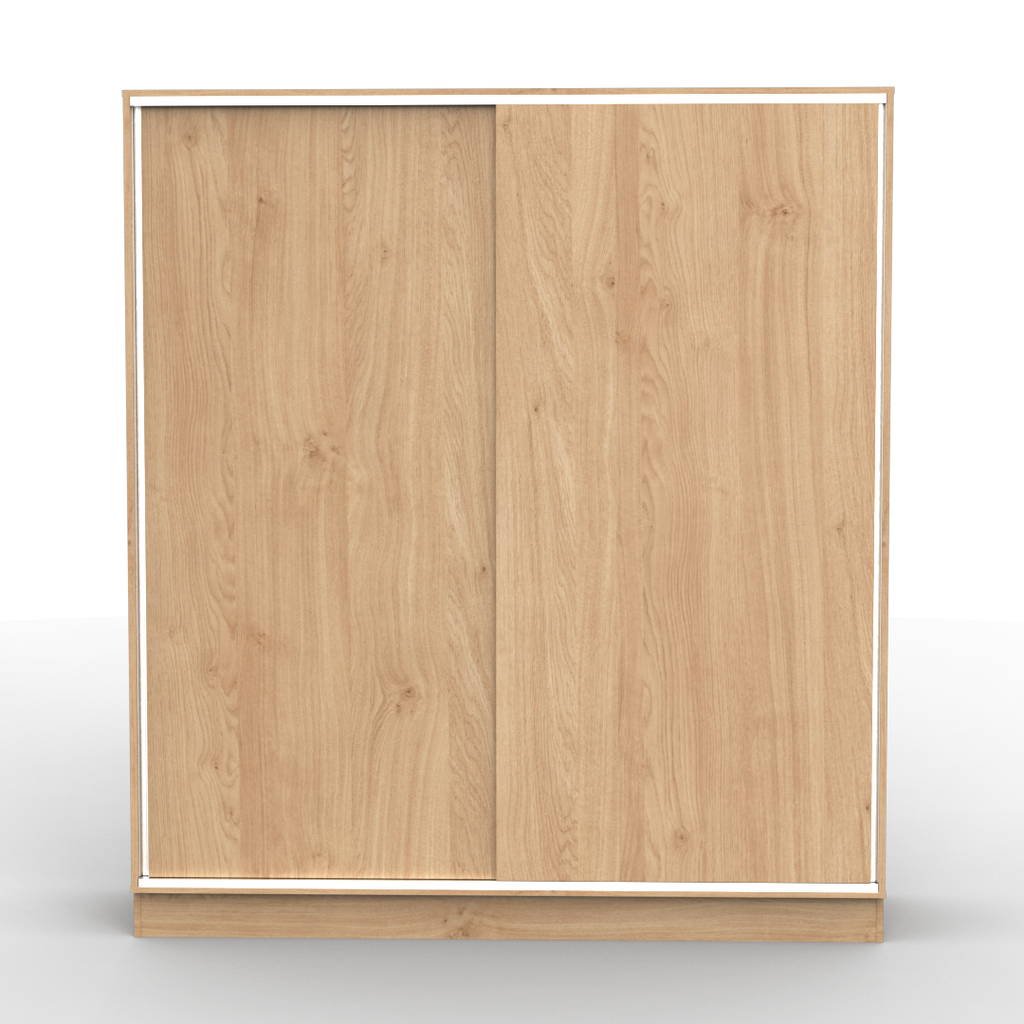 Placard Corredizo 180 cm con Zapatero Roble Kendal