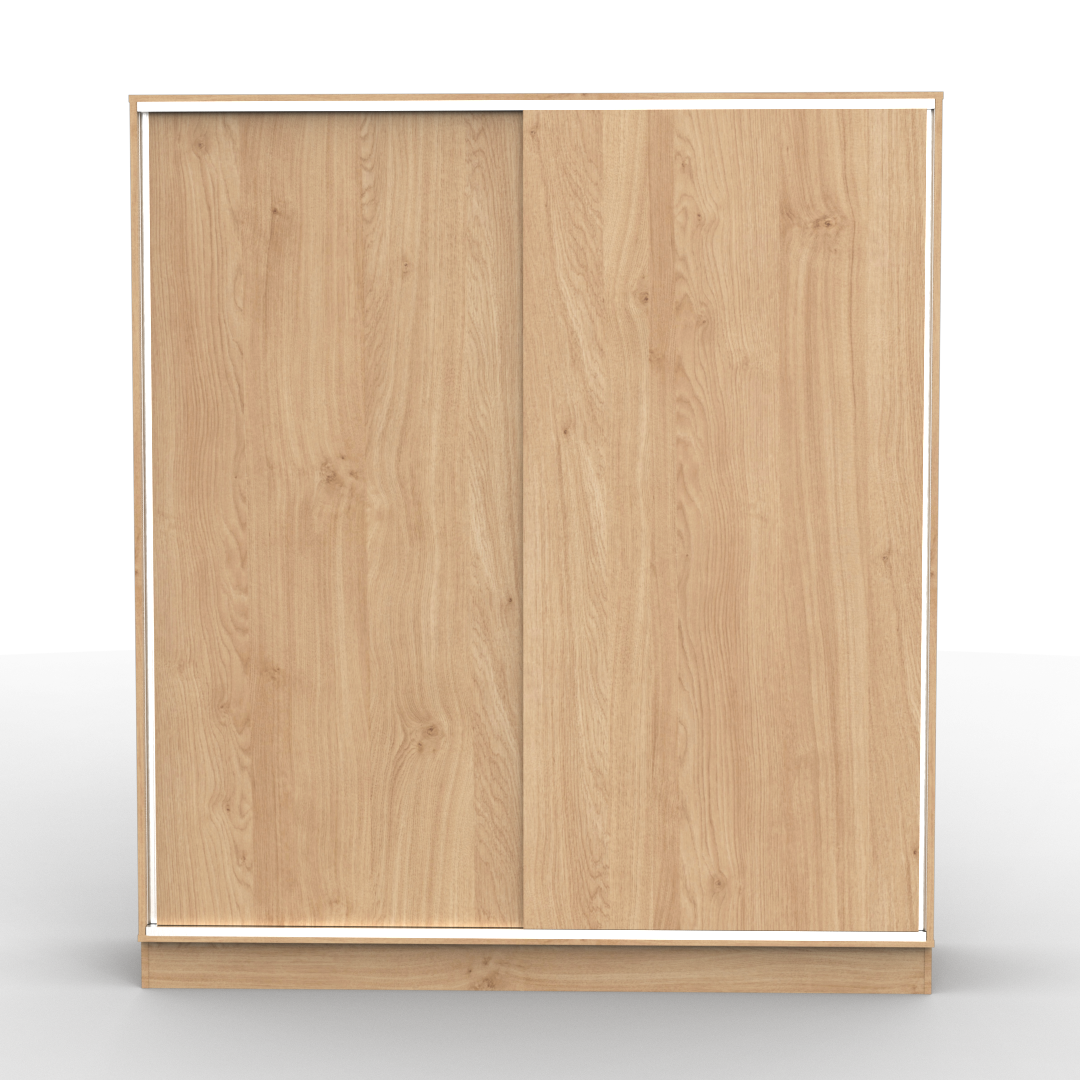 Placard Corredizo 180 cm con Zapatero Roble Kendal