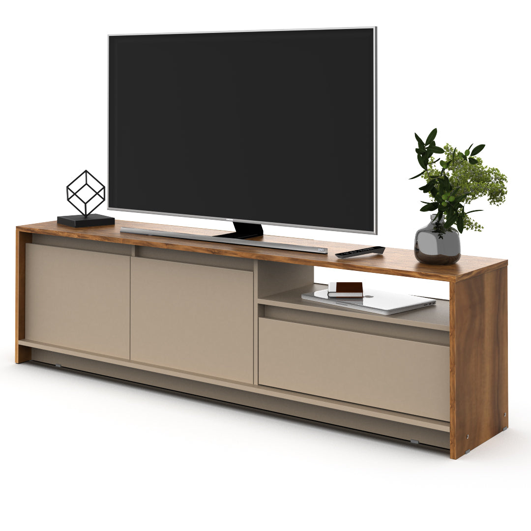 Rack De Tv 180 cm Nogal Gris Arcilla
