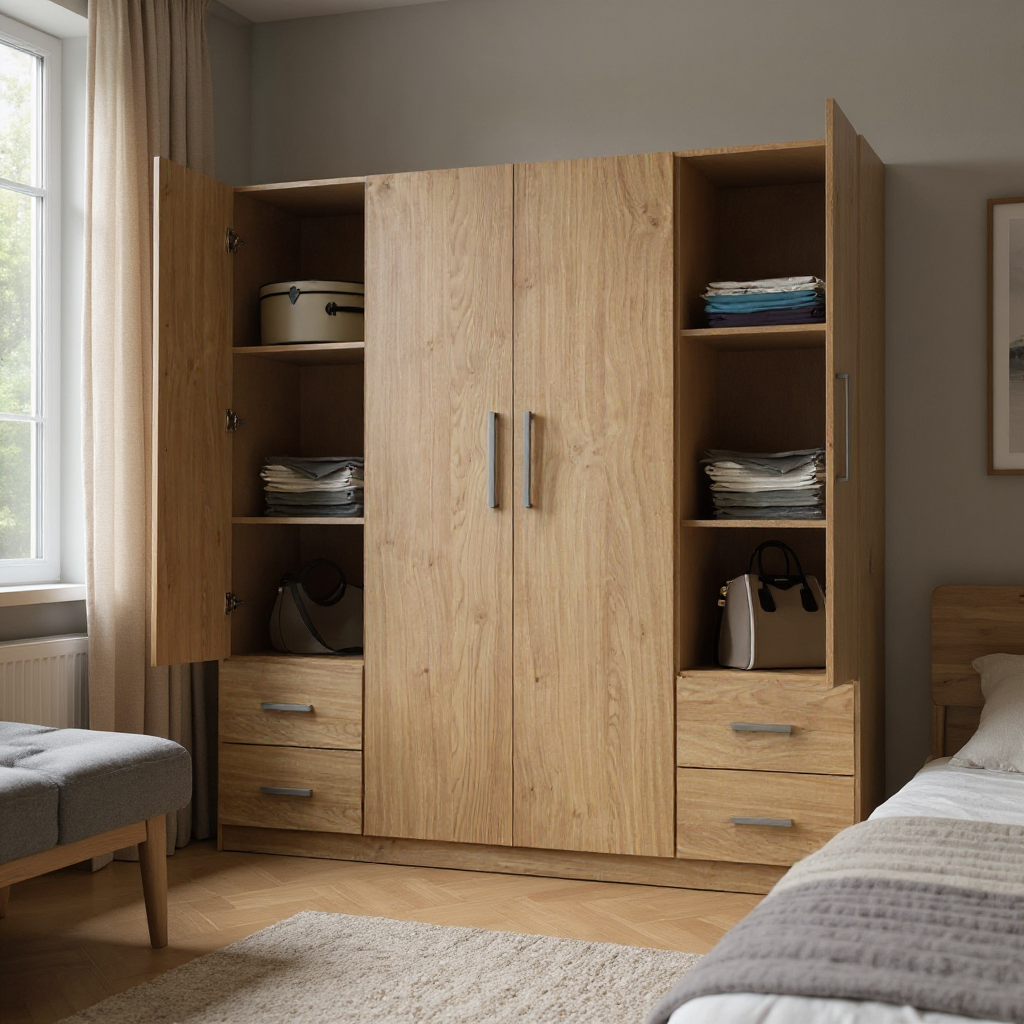 Placard 4 Puertas 173 cm Roble Kendal