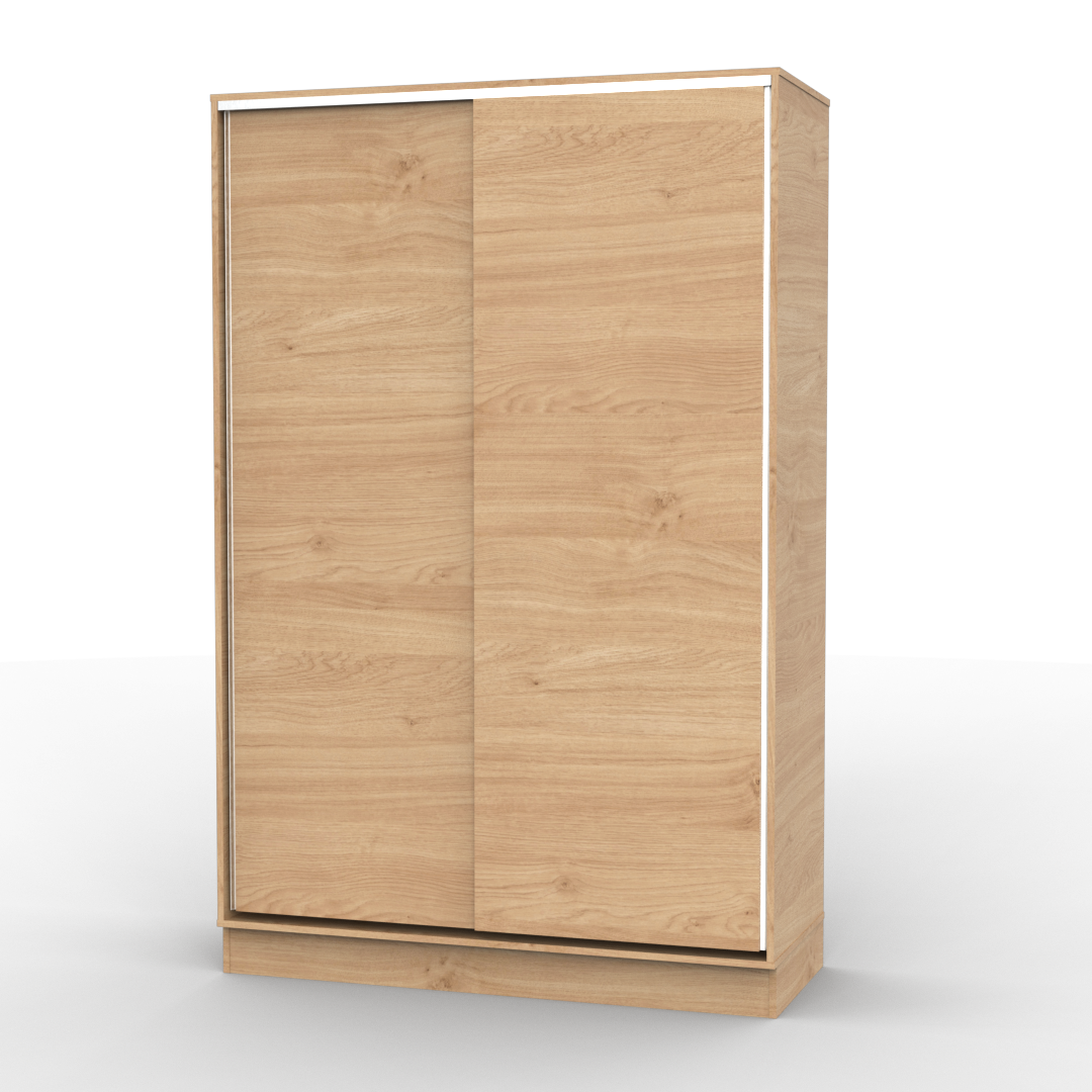 Placard Corredizo 135 cm con Zapatero Roble Kendal
