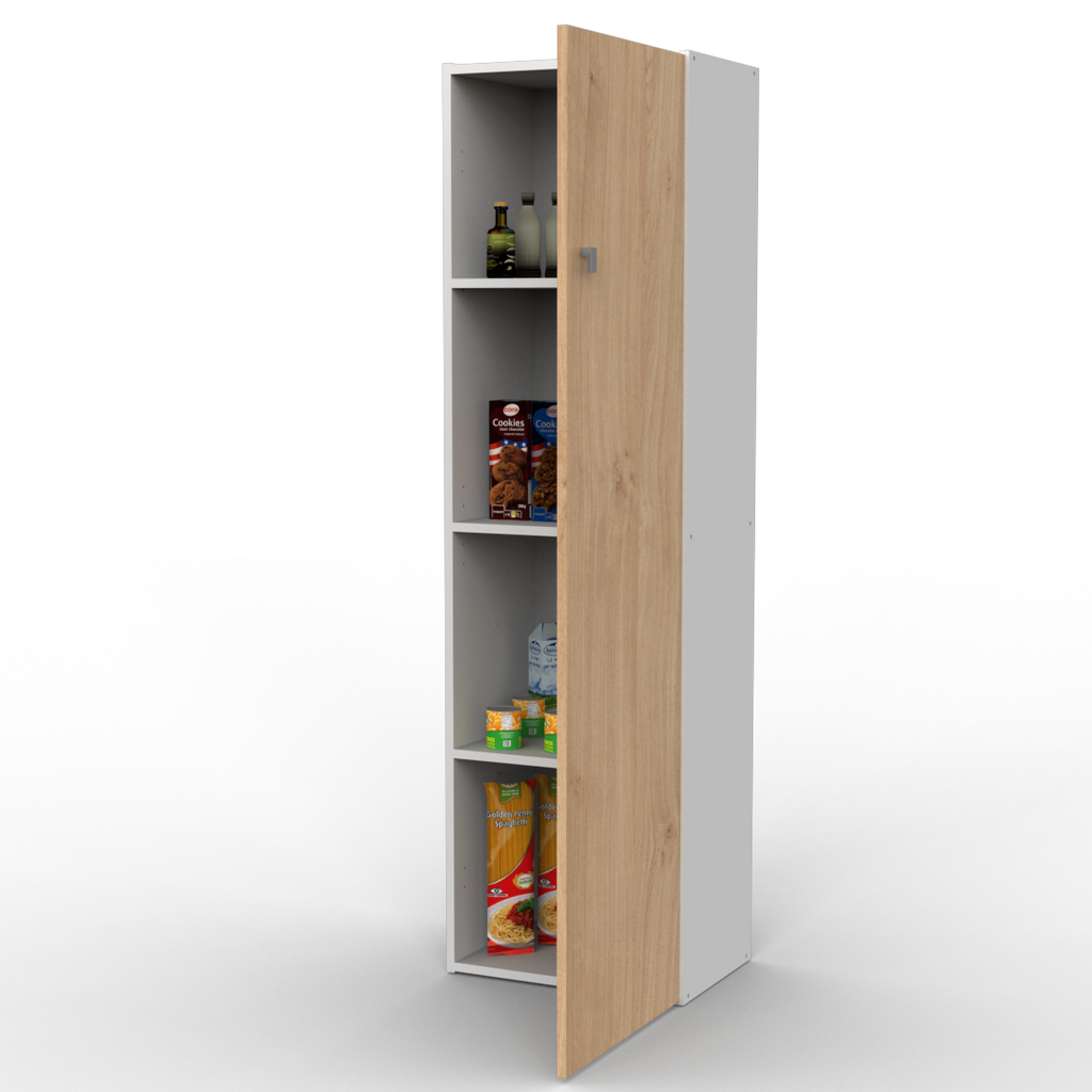 Despensero 1 Puerta 150 cm Blanco Roble Kendal