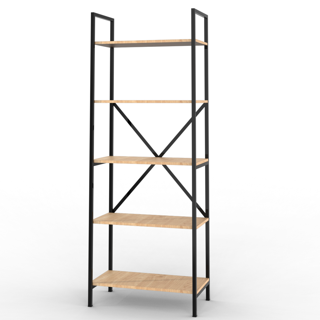 Estantería Industrial 64 cm Roble Negro