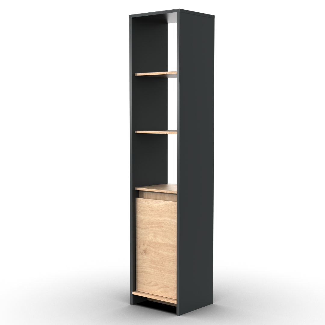 Columna Biblioteca Niza 40 cm Gris Roble Kendal