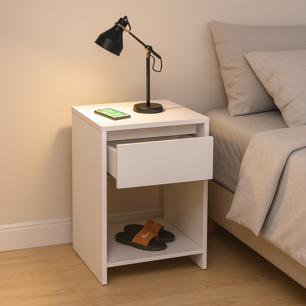 Mesa de Luz Niza 60 cm Blanca