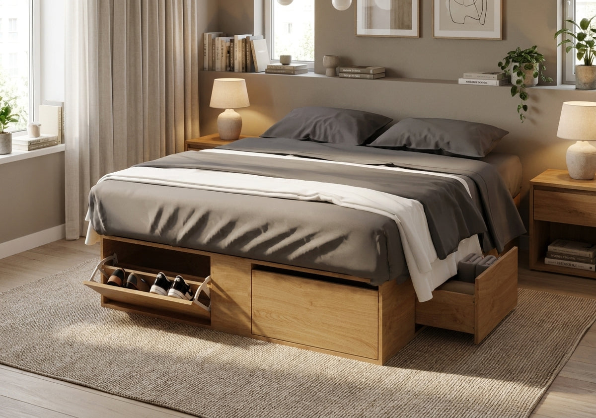 Cama Extensible 140 o 160 cm Roble Kendal