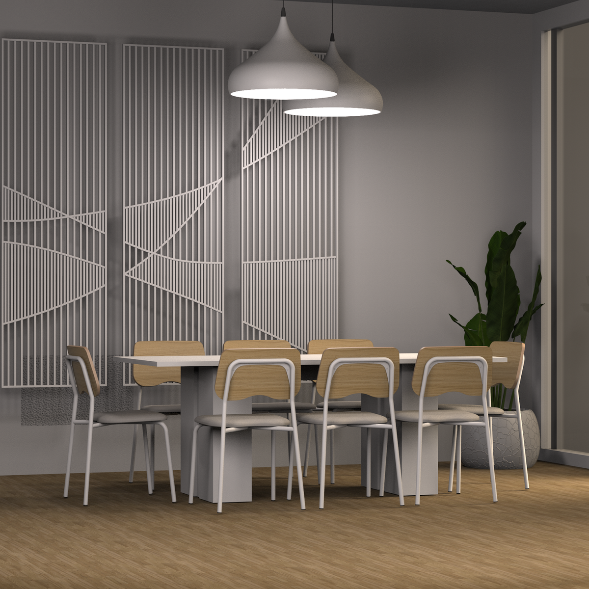 Silla Roma Blanca Gris Roble