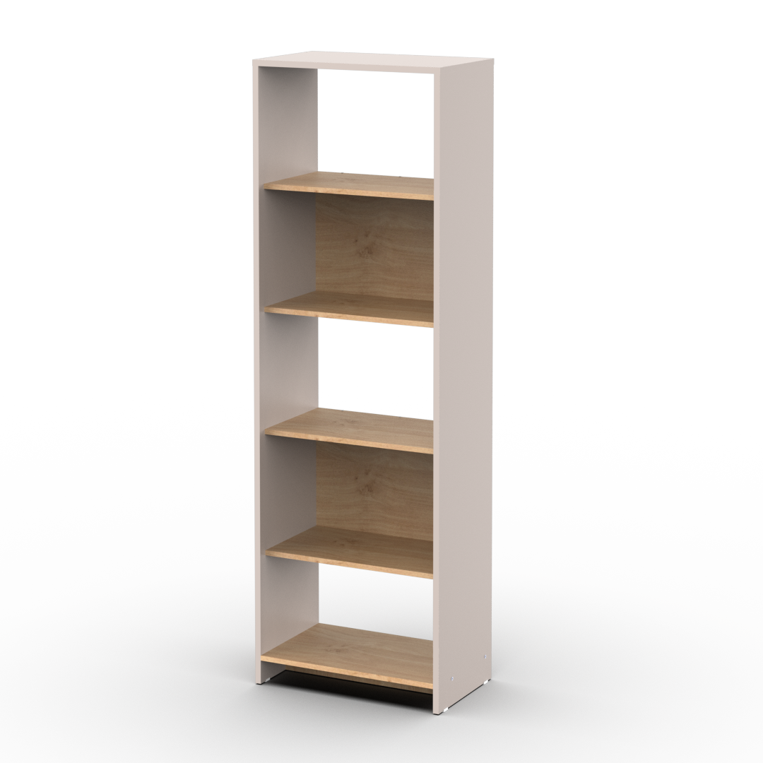 Biblioteca Niza 60 cm Gris Arcilla Roble Kendal