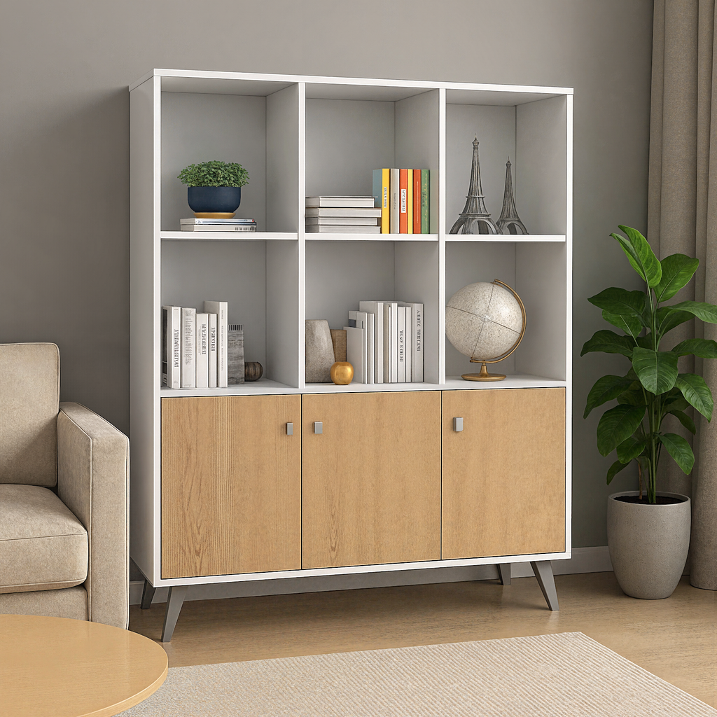 Módulo Escandinavo 110 cm Blanco Roble Kendal