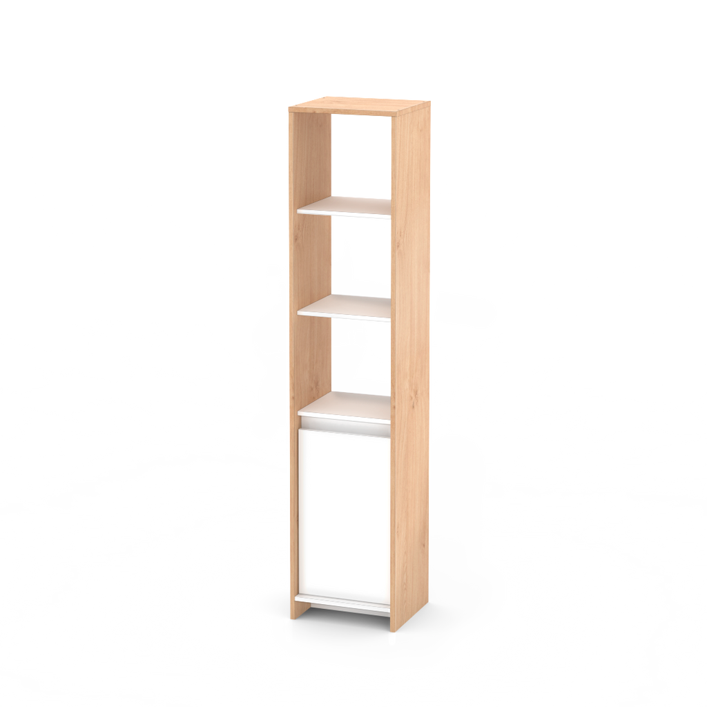 Columna Biblioteca Niza 40 cm Roble Kendal Blanco