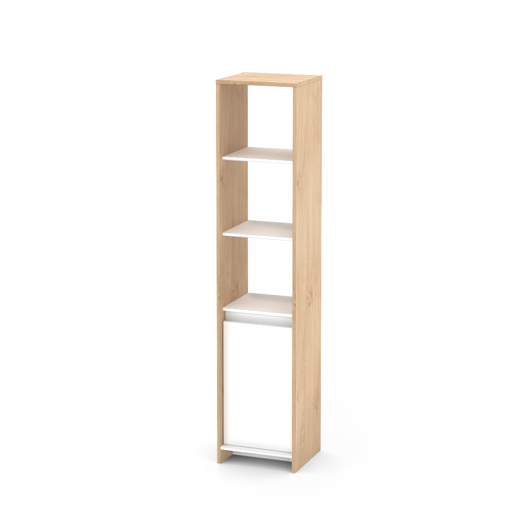 Columna Biblioteca Niza 40 cm Roble Kendal Blanco