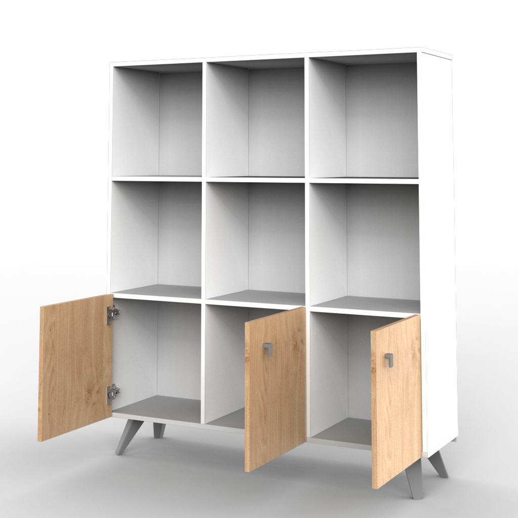 Módulo Escandinavo 110 cm Blanco Roble Kendal