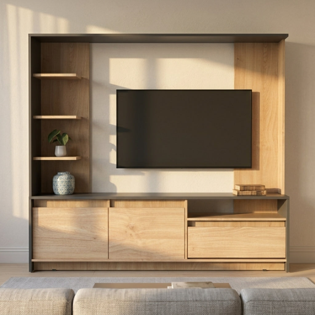 Panel De Tv 180 cm Gris Roble Kendal