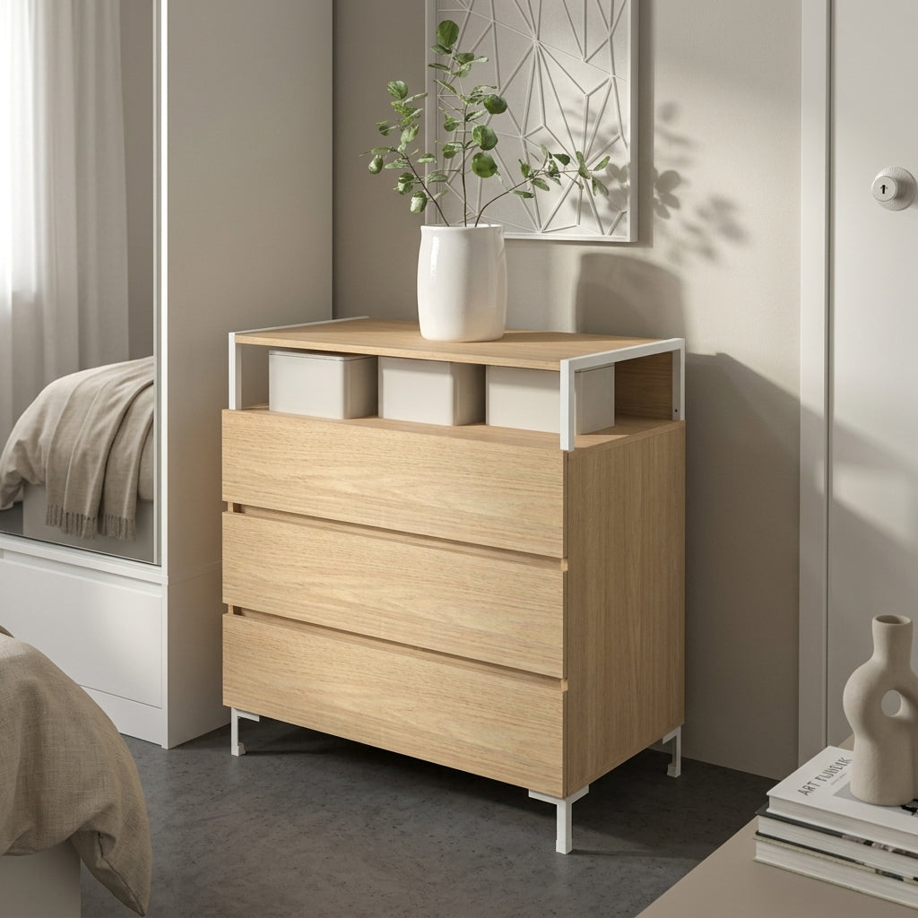Cómoda Oslo 90 cm Roble Natural